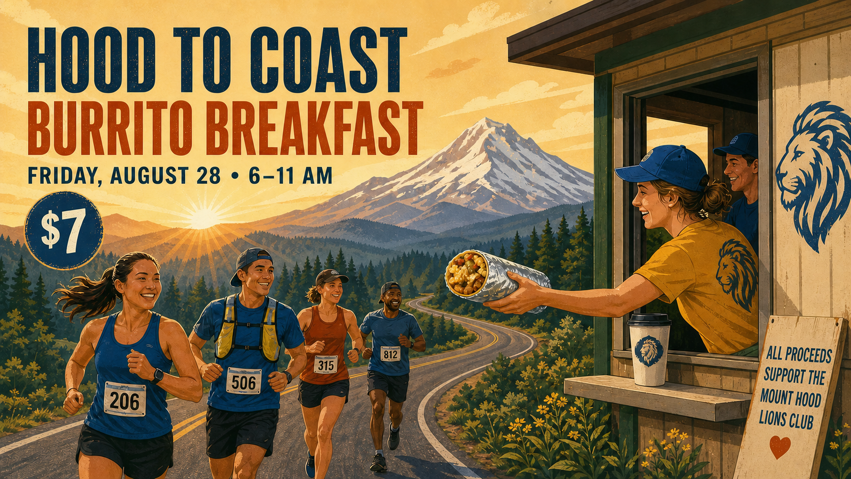 🌯 Burritos & Runners – Join Us for the Hood to Coast Burrito Breakfast! 🏃‍♀️☀️